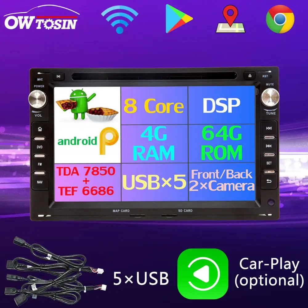 

PX6 Octa Core Android 9.0 4GB+64GB USBx5 for Volkswagen VW Bora Polo MK3 MK4 Passat B5 MK5 Sharan Golf IV Jetta Car Radio GPS