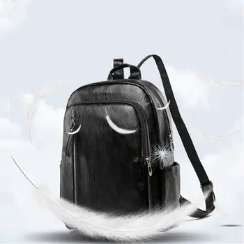 

Women Girl Faux Leather Backpack Waterproof Travel School Shoulder Back Rucksack