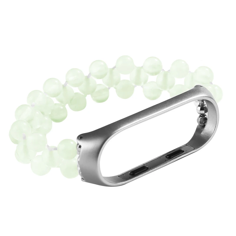 Advaka Luxury Luminous Crystal Strap For Xiaomi Mi-Band 3 MiBand 4 Watchband Replacement Part For Xiaomi Mi Band 3 4 - Цвет: White