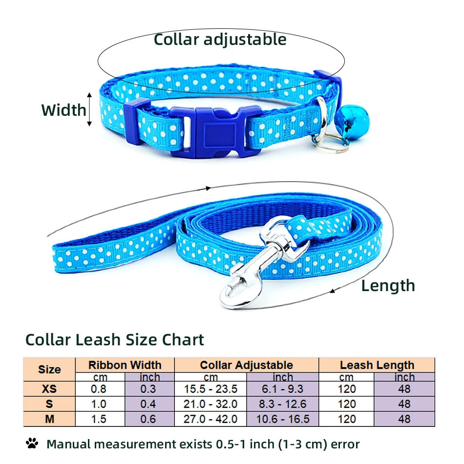 Dog Cat Collar Leash Adjustable Collar lead with Bell for Puppy Small Dog Outdoor Walking Chihuahua Terier Schnauzer dog collar dog traction rope