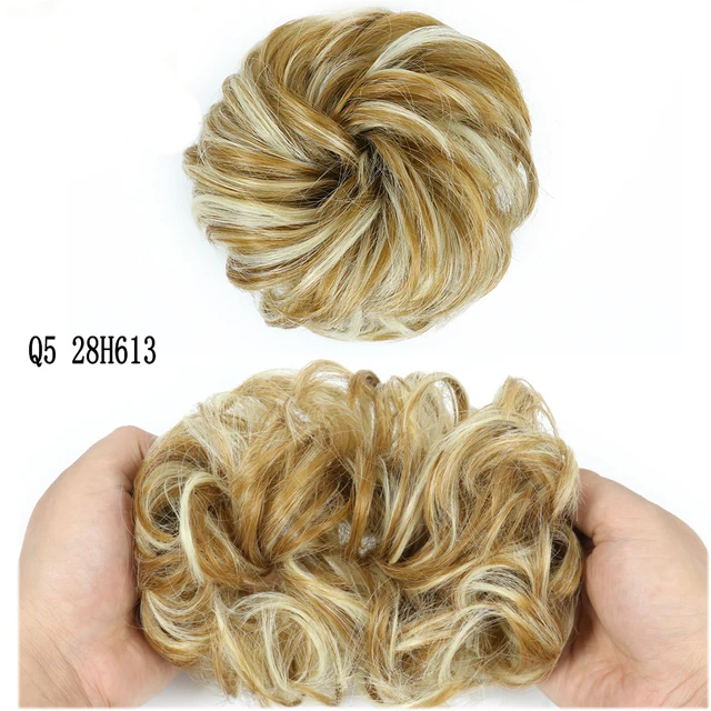 MERISIHAIRHair Extensions Wavy Curly Messy Hair Bun Extensions Donut Hair Chignons Hair Piece Wig Hairpiece headwear rings ring 28H613