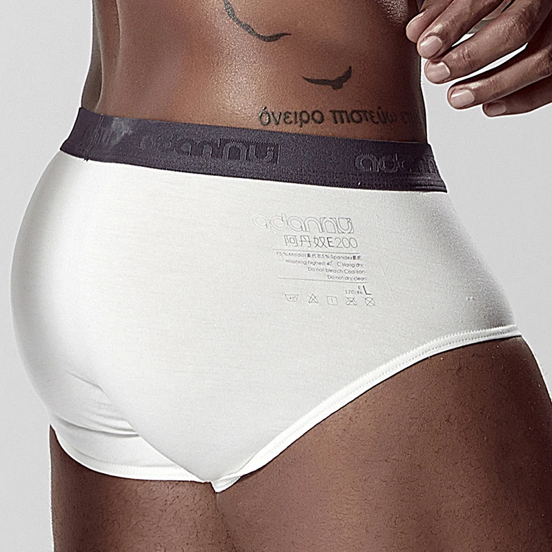 ADANNU Brand Men Underwear Boxer Modal Breathable Comfortable Underpants Male Panties Cueca Tanga Men Boxers Shorts Calzoncillo - Цвет: AD307-white