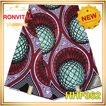 

RONVITAL TEXTILE WAX PRINT FABRIC 100% COTTON DIY MATERIAL ANKARA FABRIC 6 YARDS/PCS FREE SHIPPING LADY CLOTH