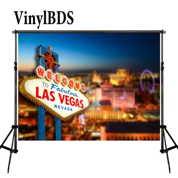 

VinylBDS Las Vegas Photography Background Seamless Night City View Photo Backdrop Fotostudio Achtergrond Studio Fond Photos