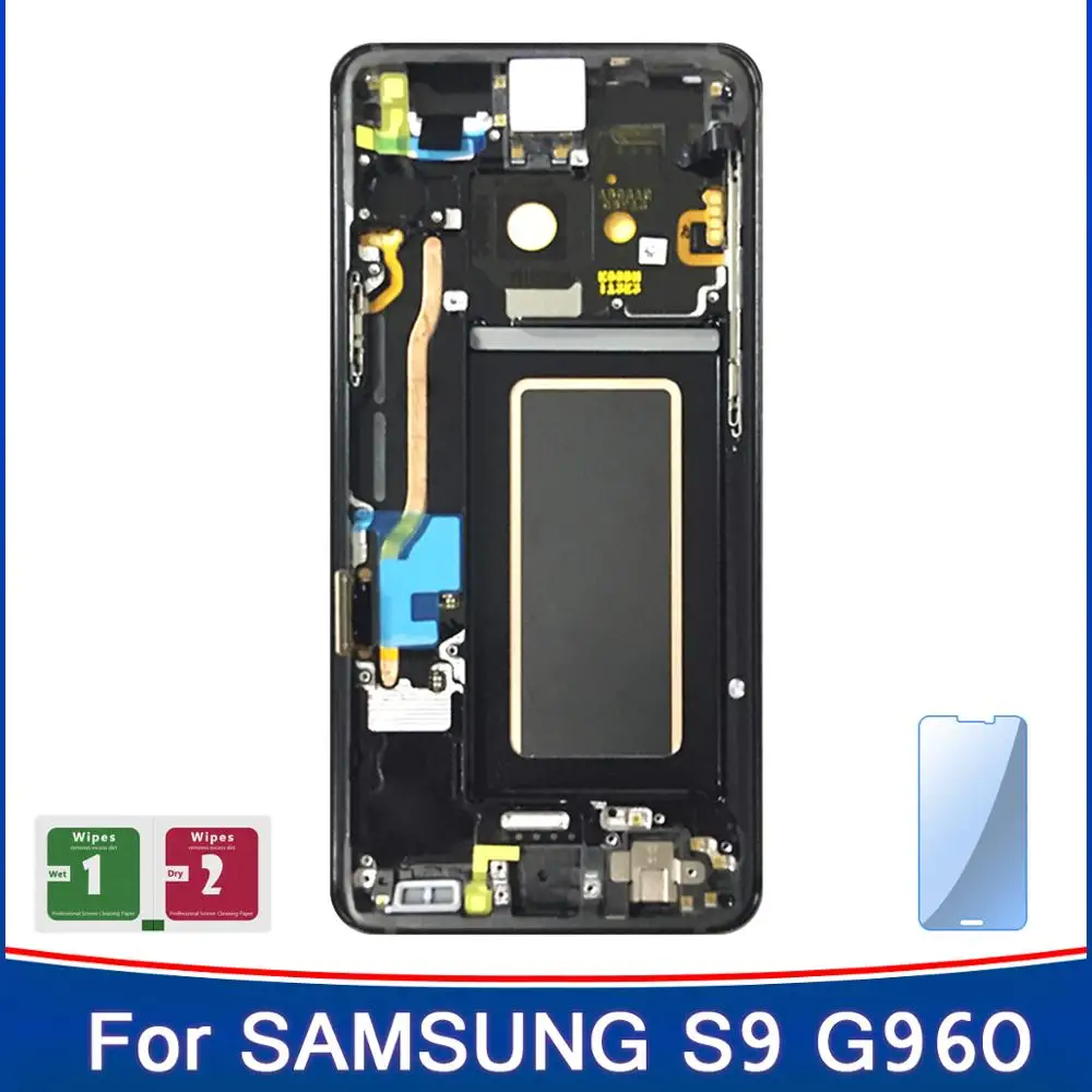 

100% Tested Working LCD S9 Display For Samsung Galaxy S9 G960 G9600 G960f LCD Touch Screen With Frame Super AMOLED Components