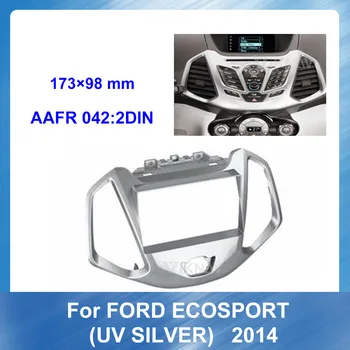 

For FORD Ecosport UV SILVER 2014 Fascia Multimedia Frame Kit Car Audio Bezel Facia Panel Trim Auto Screen Android