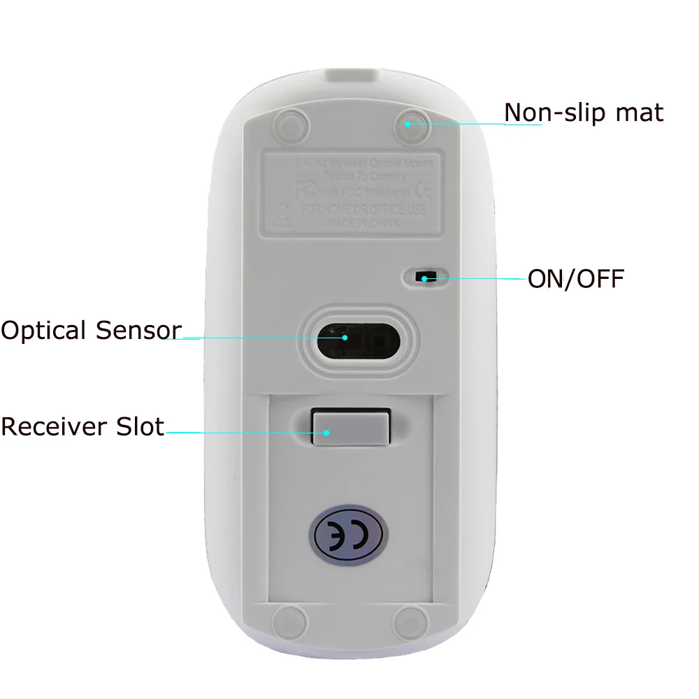 Wireless Rechargeable Silent Mouse Mini Optical Mute Mice 2.4Ghz 1600DPI Ergonomic Slim USB Mause For PC Computer Desktop Laptop