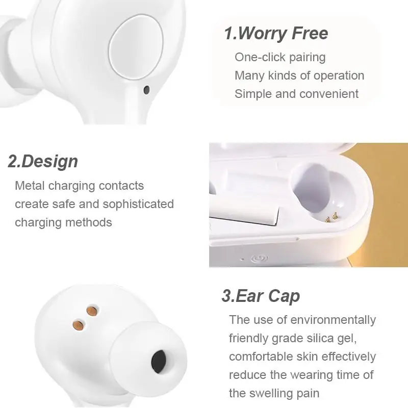 TWS мини водонепроницаемые наушники Bluetooth беспроводные модные портативные Hifi качество звука шумоподавление стерео наушники зарядка