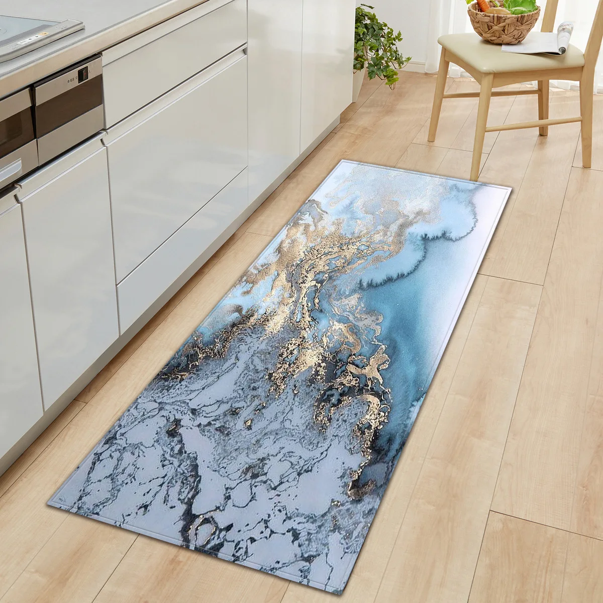 3D Marbling Non-slip Area Rugs Carpet Kitchen Rug Living Room Floor Mats Decor 