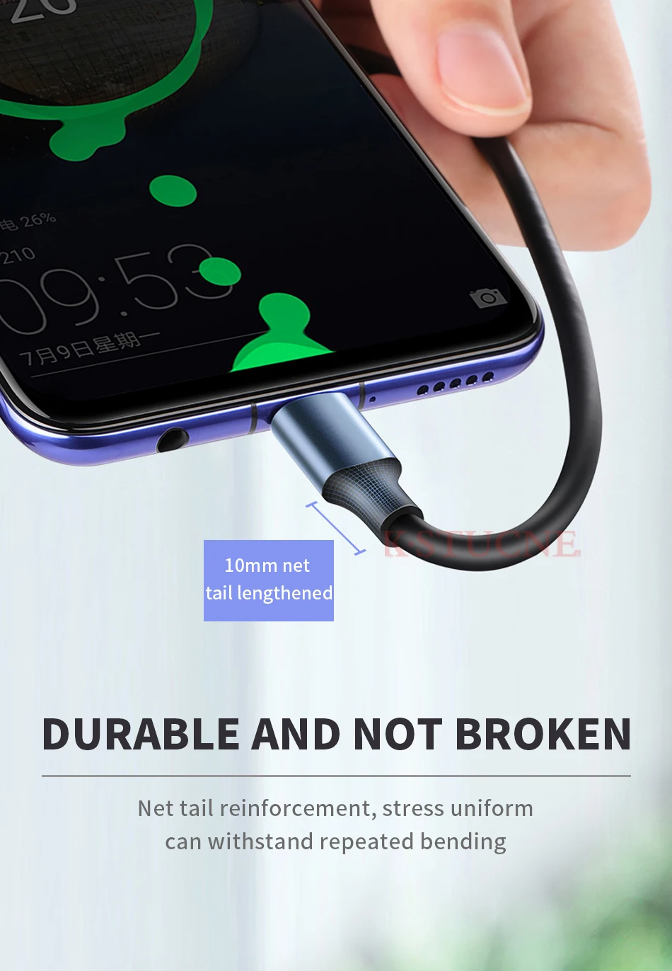 5А usb type-C кабель для быстрой зарядки USB C кабель для передачи данных зарядное устройство для телефона samsung S9 S8 Note 9 8 huawei P20 Pocophone F1 type-C кабель