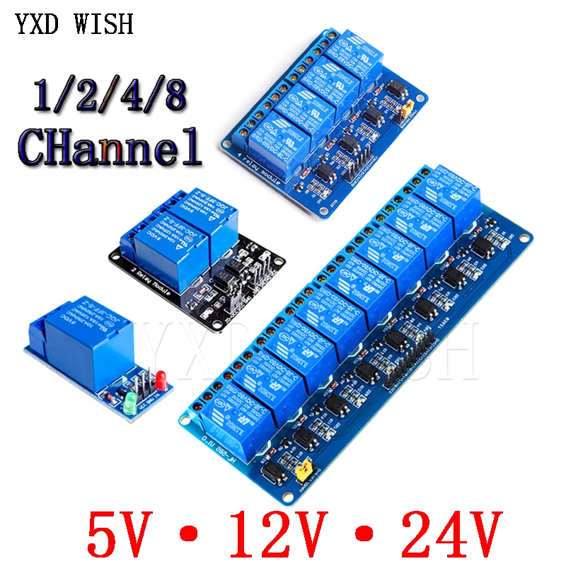 Relays 24V Relay Module with Optocoupler 1248 Channel 12V High / Low TriggeJBP. Relay