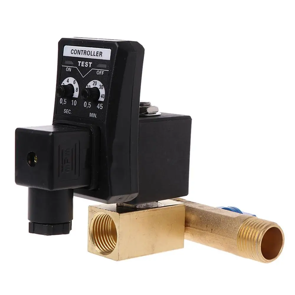 

AC 220V 1/2inch Electronic Timed 2way Air Compressor Gas Tank Automatic Drain Valve
