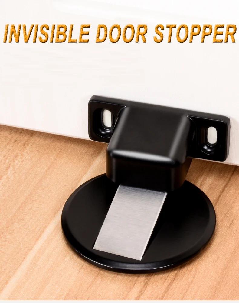 1/5/10PCS Door Stop No Need Punch Stick-on Transparent Floor Buffer Door Stopper