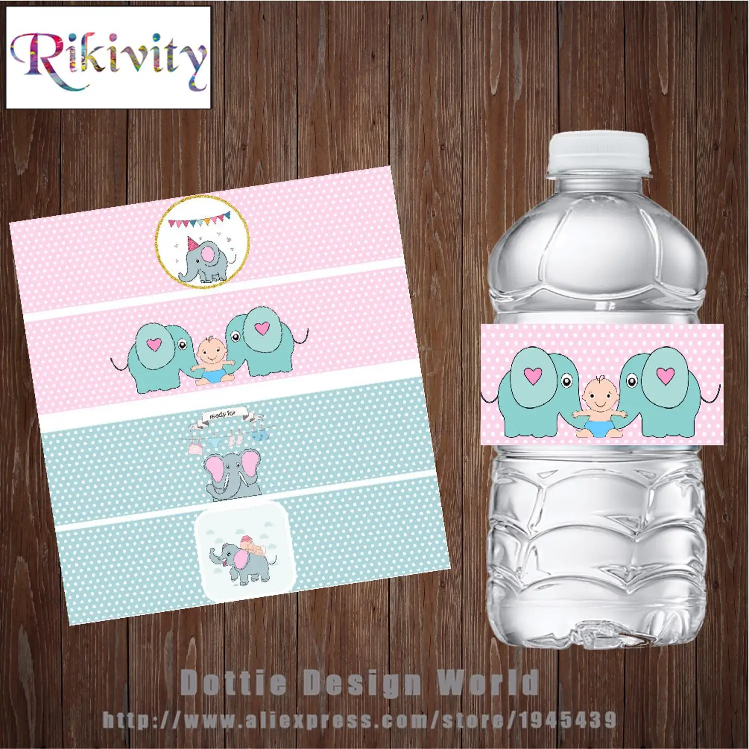 20 шт. слон пол раскрывает это мальчик девочка ребенок душ бутылка для воды винные