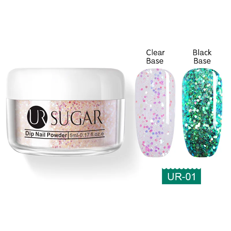 5ml Ur Sugar 5/30 мл Хамелеон погружения порошки без лампы для лечения голографический Блестящий градиент вышит французский естественной сухости ногтей маникюр - Цвет: 5ml