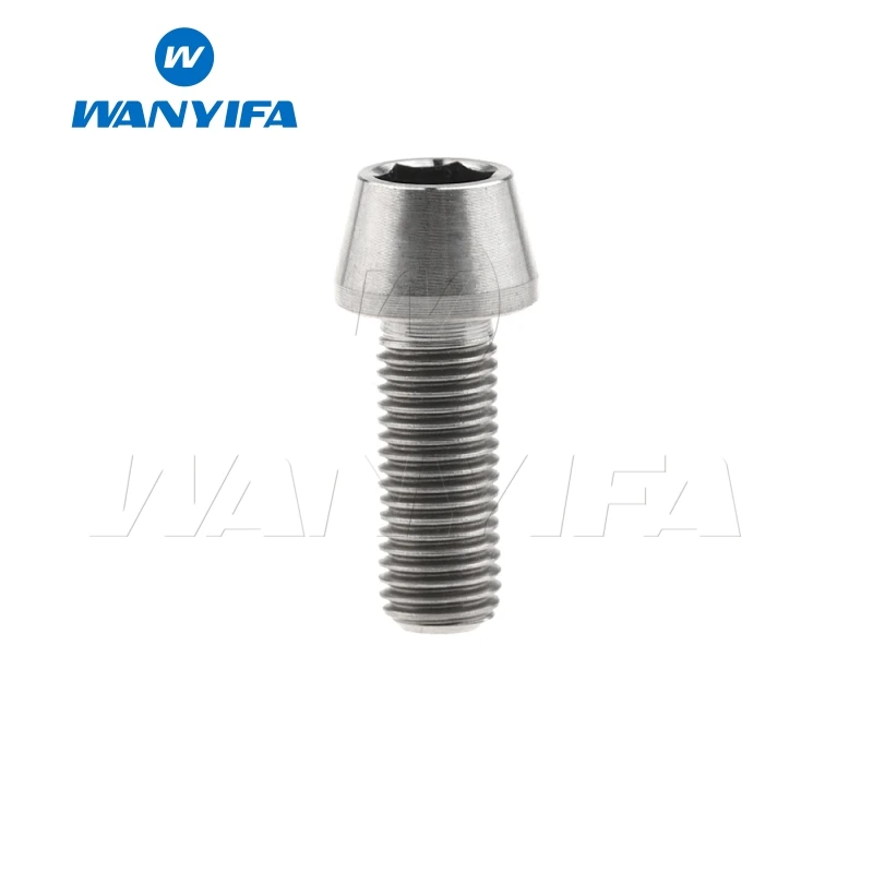 M5x15 Titanium Wanyifa M5x9 15, 16, 18, 20, 25 30 35, 40 45 50 55 60 мм шестигранный ключ конической головкой Винт с титановым болтом для Велосипедный вынос руля - Цвет: M5x15 Titanium