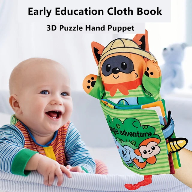 Kids Fabric Books Fox Hand Puppet Educational Develop Cognize Cloth Book Newborn Baby Early Learning Reading Puzzle Book игрушк 1