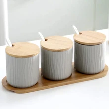 Скандинавские керамические приправы контейнер для Перца Соль Бутылка для специй контейнер для хранения стеллаж держатель кухонная бутылка для хранения набор комбинация