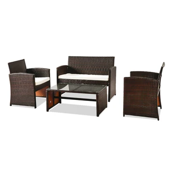 

Oshion Patio Sofa FurnitureOutdoor Leisure Rattan Furniture Four-Piece-Brown Patio Sofa Furniture Outdoor Set