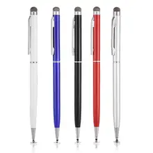 Material escolar e escritório, caneta capacitiva 2 em 1 com tela sensível ao toque, para iphone, ios, samsung redmi tablet de celular android