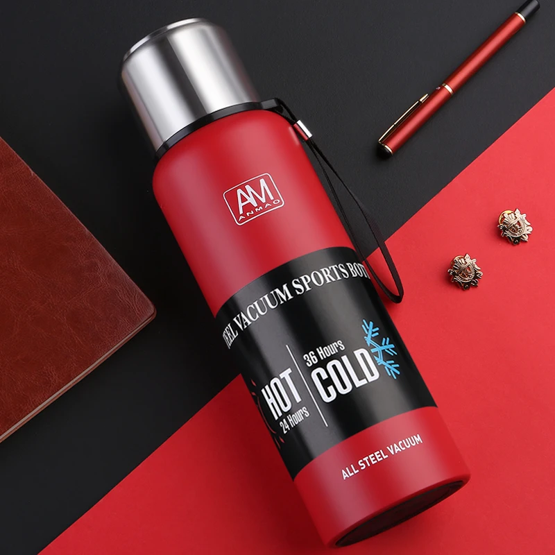 Double Wall Thermos Cup Large Military Stainless Steel Vacuum Flask Insulation Bottle For Water Bot
