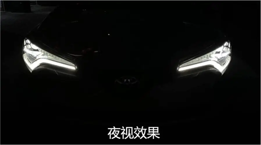 1 шт.~ 2019y Автомобильные фары для Toyota CHR CH-R CH R автомобильные аксессуары светодиод дневного света Противотуманные фары для CHR фары