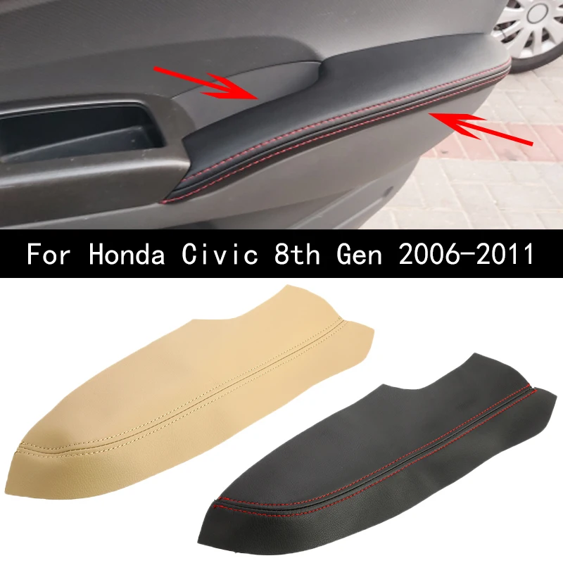 Подлокотник двери автомобиля микрофибра кожаный чехол отделка для Honda Civic 8th Gen 2006