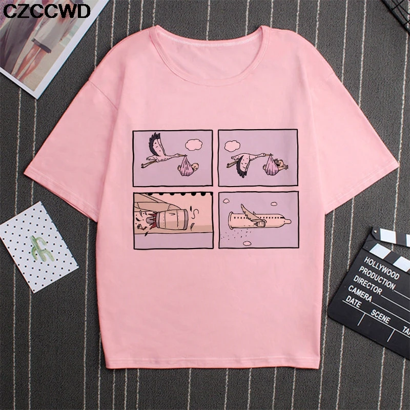 

My Depression My Brain My Anxiety Letter Print Pink Summer T Shirt Women Vogue Harajuku Tshirt Plus Size T-shirt Camiseta Mujer