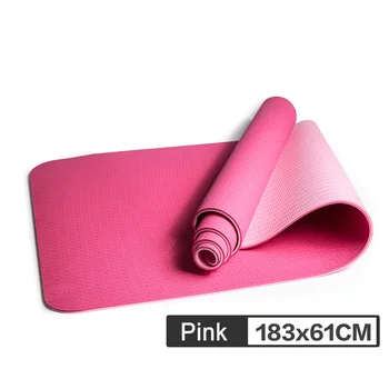 

183 x 61cm No-slip Dual Color Yoga Mat TPE Sport Mats for Fitness Pilates Gymnastics Beginner 6mm Pad YS-BUY