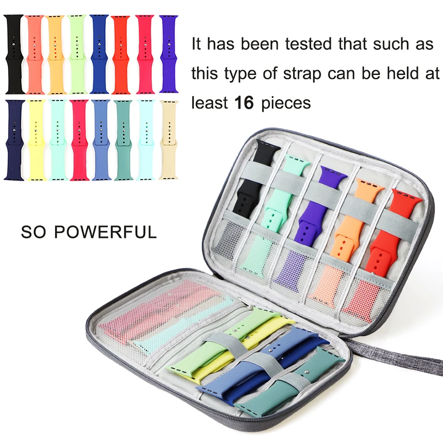 Portable Watchband Storage Case Watch Travel Pouch Organizer For Apple Samsung Huawei Suunto Watch band Box Strap Bag
