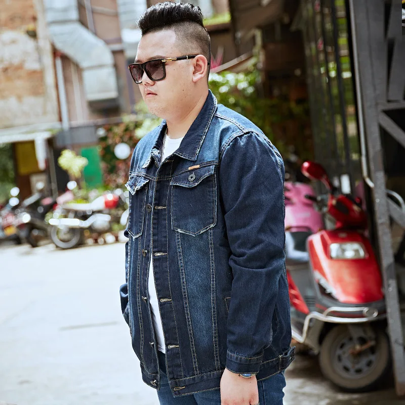 

Spring And Autumn New Style Korean-style Trend No Bombs Plus-sized Denim Jacket Men'S Wear Loose-Fit Washing Fashion Coat