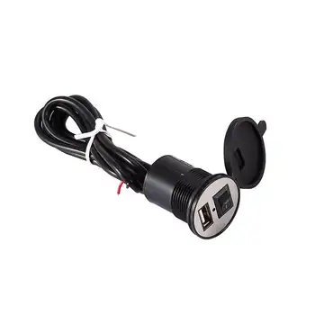 

12-24V Universal USB Charger Motorcycle Power Adapter Socket USB Charger Waterproof Auto Charger Adapter for Mobilephone Gps