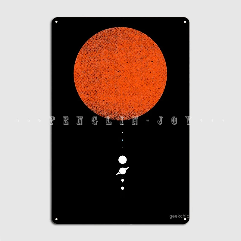 

Minimal Solar System Metal Sign Wall Pub Bar Cave Designing Mural Painting Tin Sign Posters