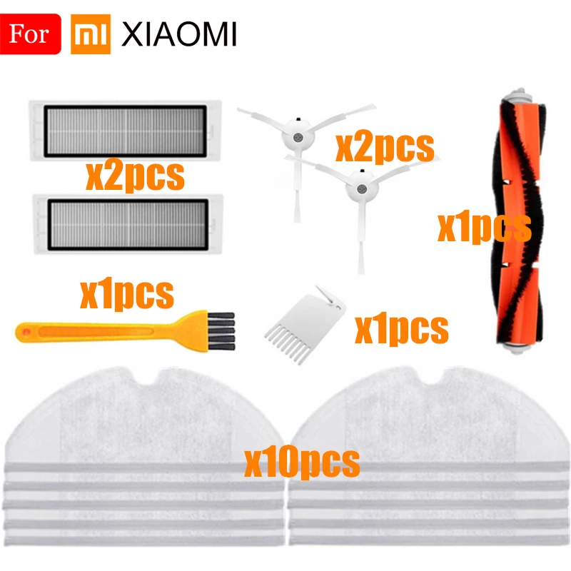 

For XiaoMi Roborock S50 S51 S55 Accessories Vacuum Cleaner Parts HEPA Filter Mop Cloth Main Brush Side Brush Water Tank Filter