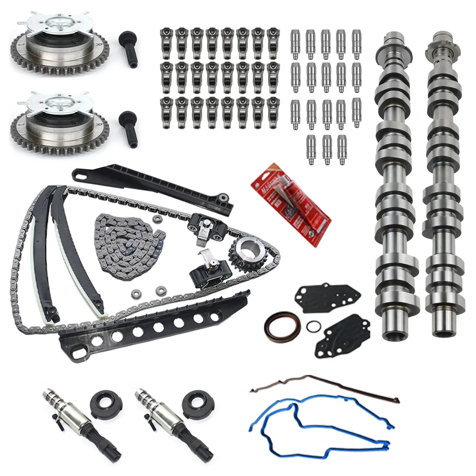 AP03 Camshaft kit +Timing Chain Cam Phasers kit For Ford