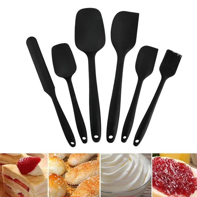 5 Pcs Silicone Kitchen Utensils Set, Cooking Utensils Set with Heat Resistant BPA-Free Silicone Handle Kitchen Tools Set (Pink), Size: 21*2.5~5.5cm/