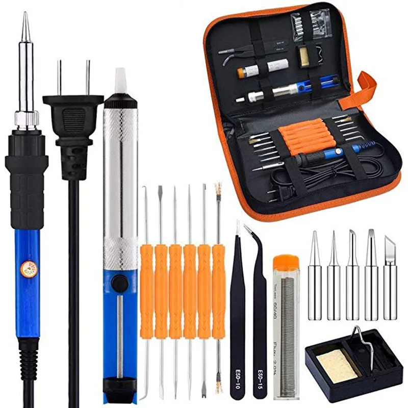 

Electric Soldering Iron Suit 60W Constant Temperature Soldering Iron Kit Europe Compasses US Standard British Regulatory Thermos