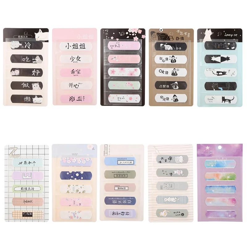 1 hojas impermeable lindo Kawaii dibujos animados tirita Kit de primeros auxilios Kit de emergencia vendaje adhesivo herida yeso Kits de supervivencia