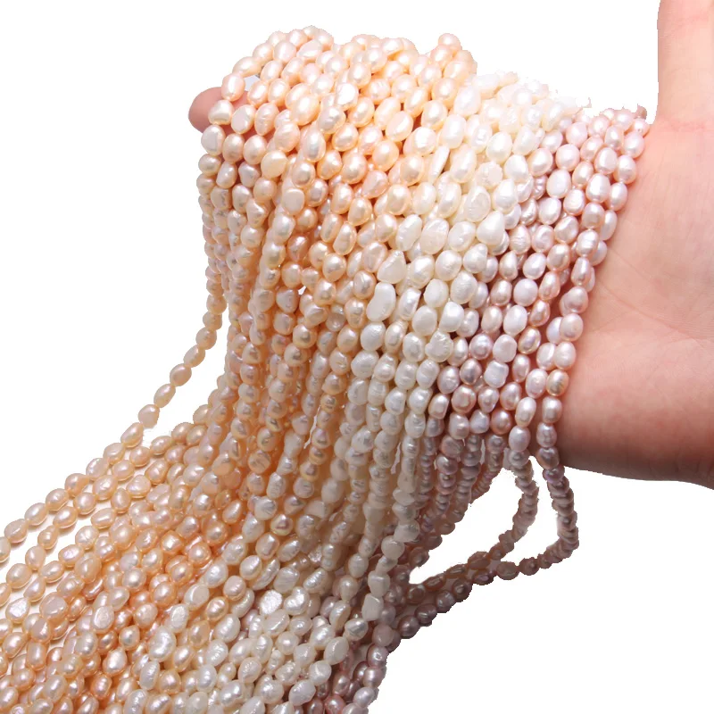 

Natural Freshwater Pearl Beads High Quality 36cm Punch Loose Beads for DIY Jewelry Making Women Elegant Necklace Bracelet