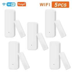 Capteur de porte/fenêtre intelligent sans fil, wi fi, TUYA, détecteur magnétique de Contact, fonctionne avec Alexa et Google Assistant 