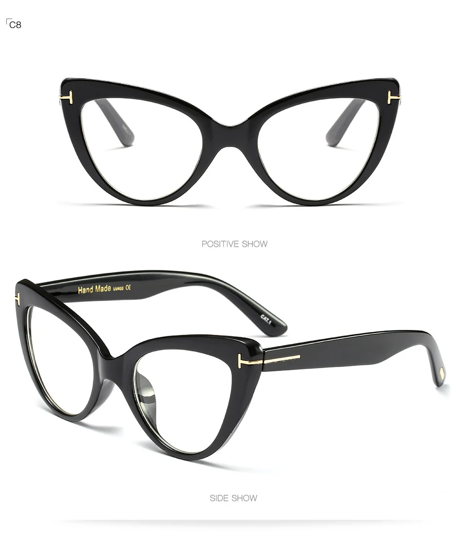 Новая мода кошачий глаз очки оправа для женщин личности негабаритных солнцезащитные очки кошачьи глаза для мужчин женские трендовые плоские зеркальные Lunette de vue