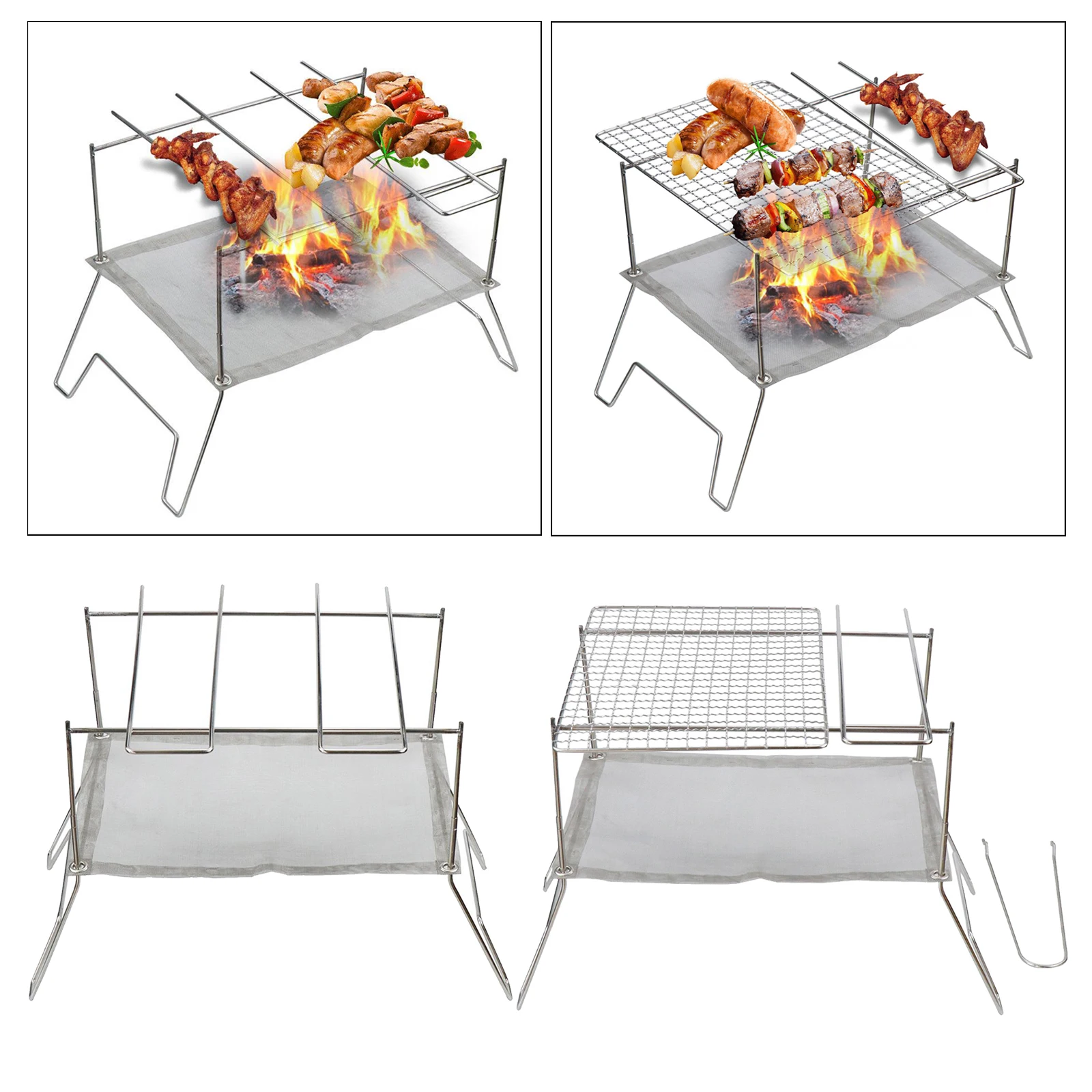 BBQ Grills Stainless Steel Barbecue Grill Outdoor Picnic Kitchen Barbecue Grill