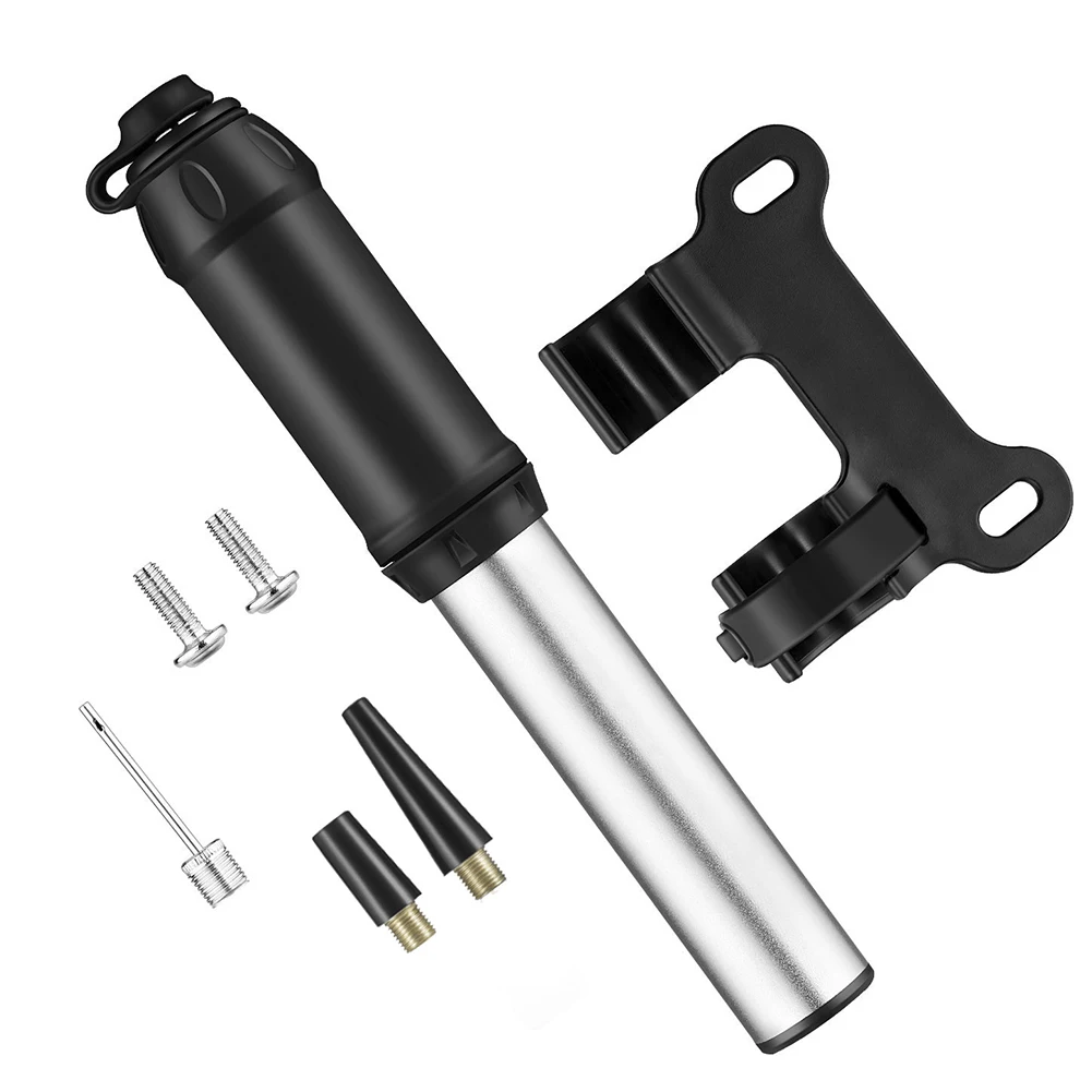 Bike Schrader Presta Ball Bicycle Tire Inflator Pump Mini Portable Handheld Aluminum Alloy