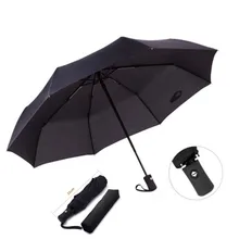 Зонт ветрозащитный двойной слой перевернутый Зонты обратный складной зонт УФ Защита 8 кости автоматический черный зонт