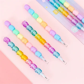 

Lovely Rainbow Pencil Removable Children's Favorite School Stationery Supplies NEW 2020