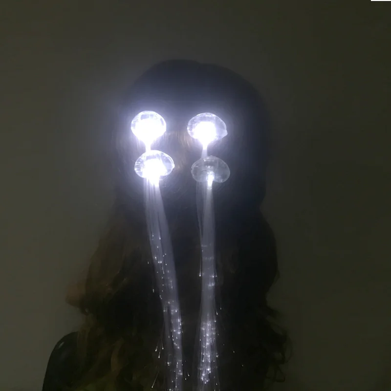 Led Party White Led Hair Light Christmas Led Hair Clip Accessory Gifts For Festival Glow Hair Braid Headband Glow In The Dark (1)