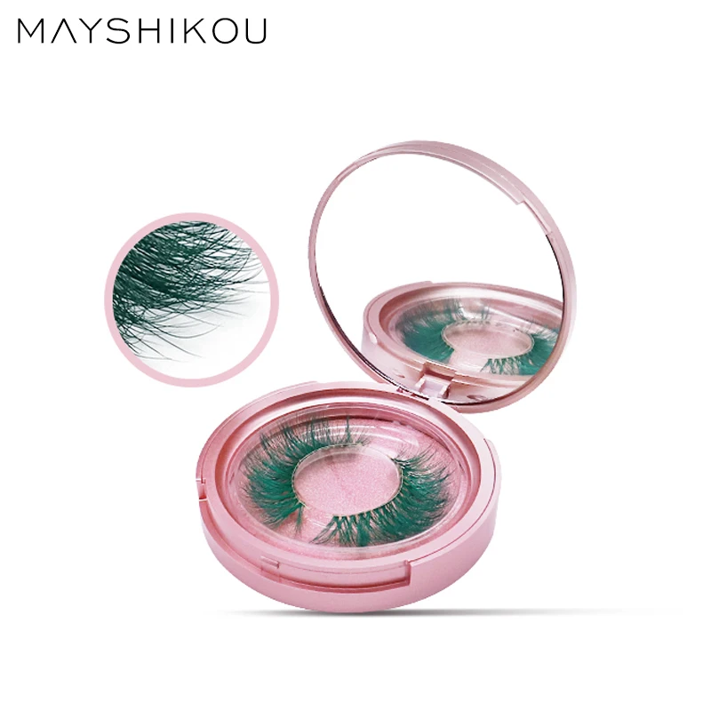 

MAYSHIKOU 9D Colorful False Eyelashes Mink Hair Fake Eyelash-Extension Handmade Natural Thick Style lashes-Extension