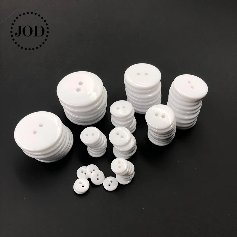 Полимерная швейная одежда белые пуговицы пластиковые Скрапбукинг круглые два отверстия Botones Bottoni Botoes 9,11, 15,18, 25,30 мм