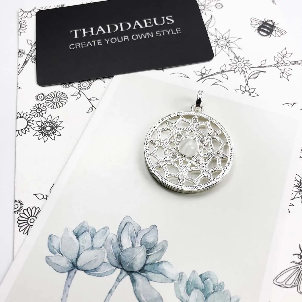 Подвеска Королевский амулет Lotos, весна, новые модные ювелирные изделия Thomas Bijoux, трендовый 925 пробы Серебряный подарок для женщин Ts