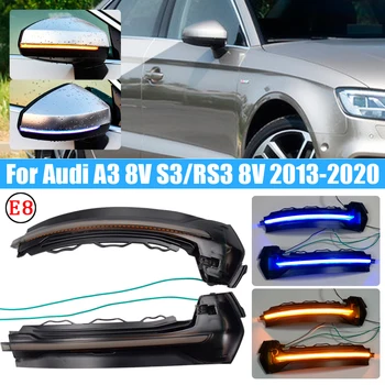 

For Audi A3 8V S3 RS3 2013 2014 2015 2016 2017 2018 LED Dynamic Turn Signal Blinker Sequential Side Mirror Indicator Light